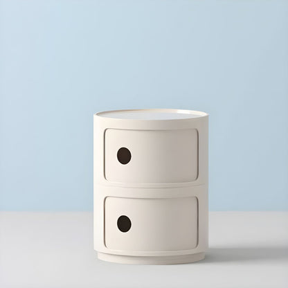 Round bedside table nordic plastic Bedside cabinet for bedroom