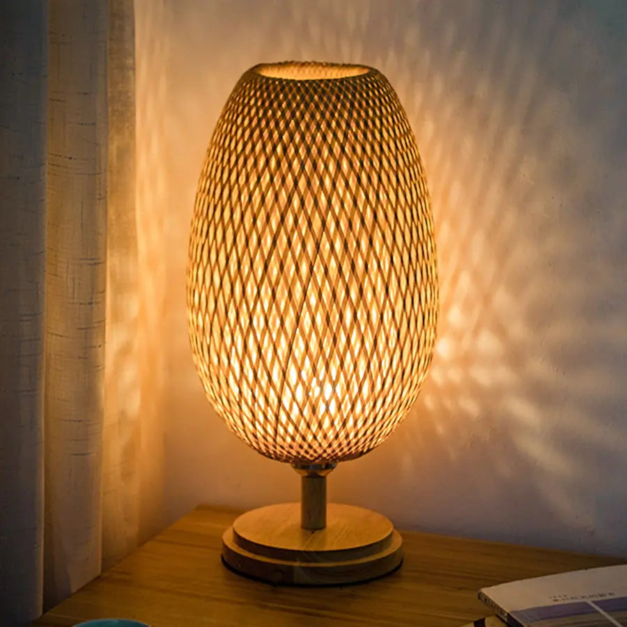 Artisan Bamboo Rattan Lamp