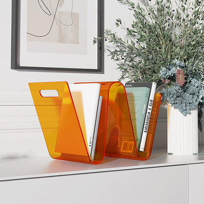 Retro Wavy Book and Magazine Stand