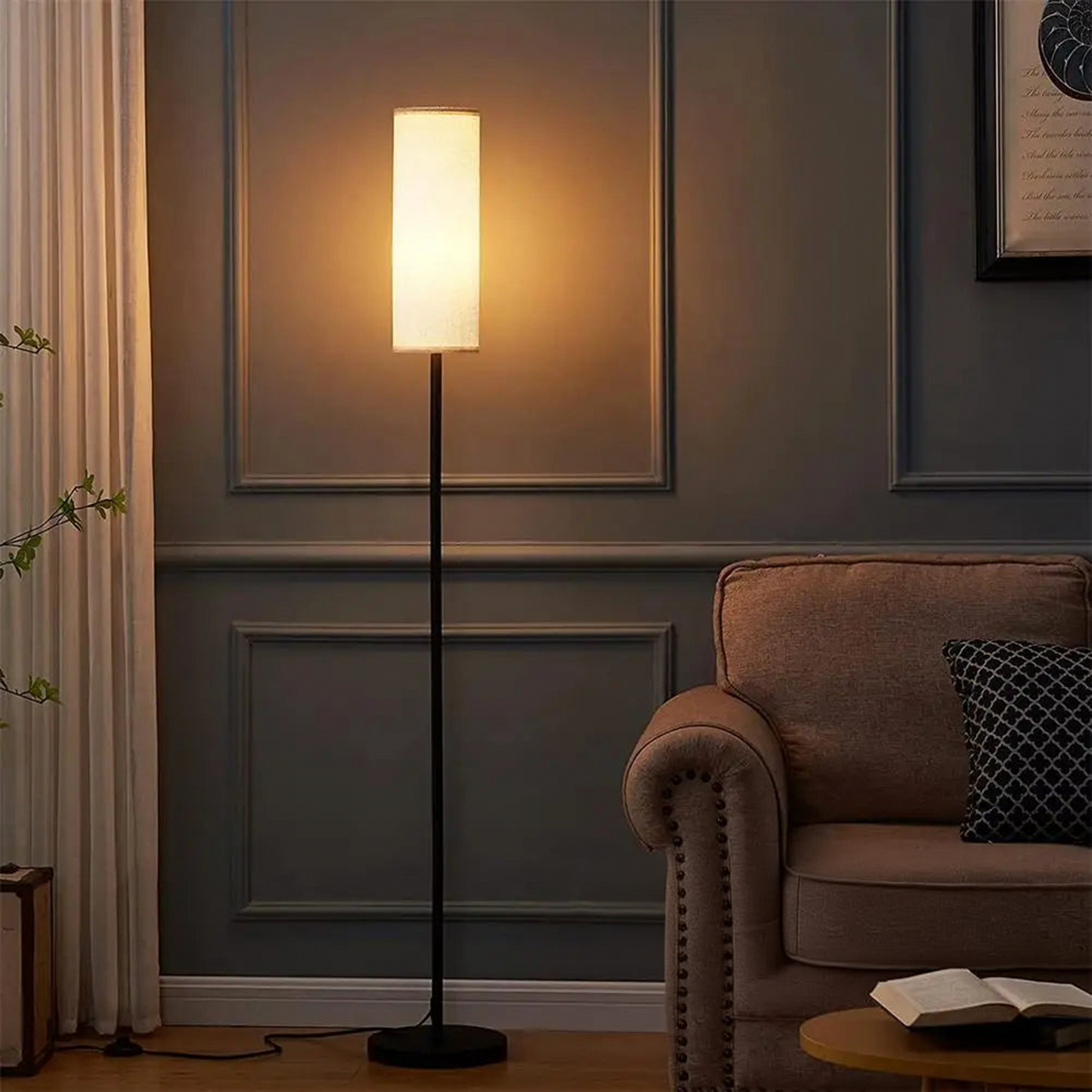 Clara Anderson Linen Floor Lamp