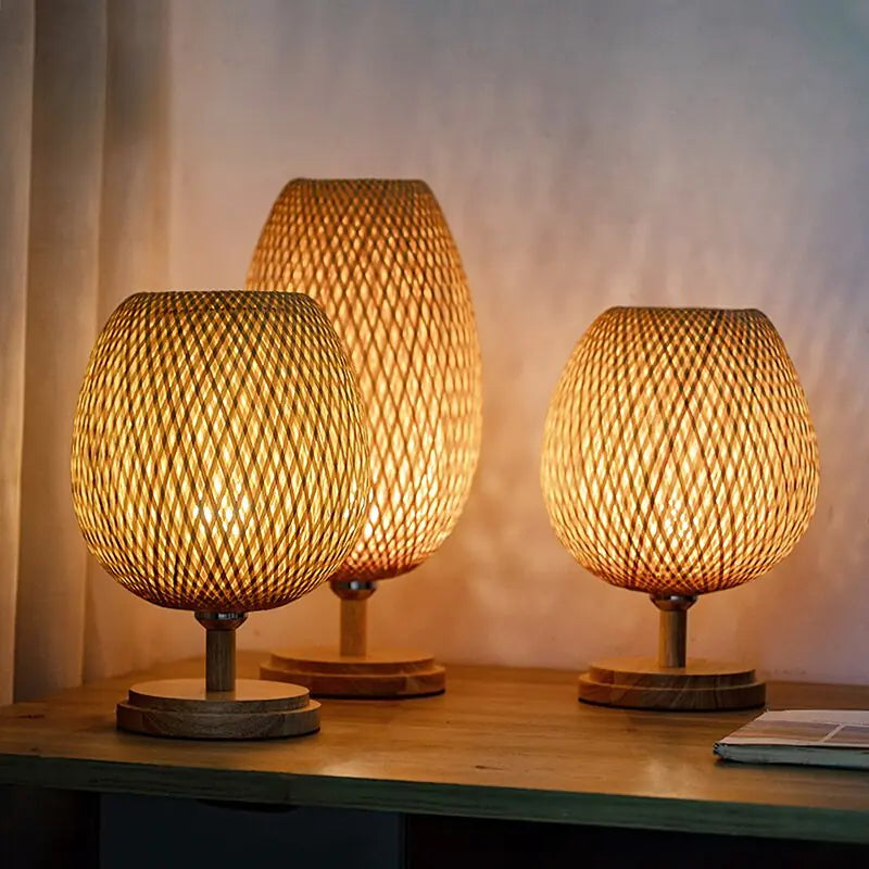 Artisan Bamboo Rattan Lamp