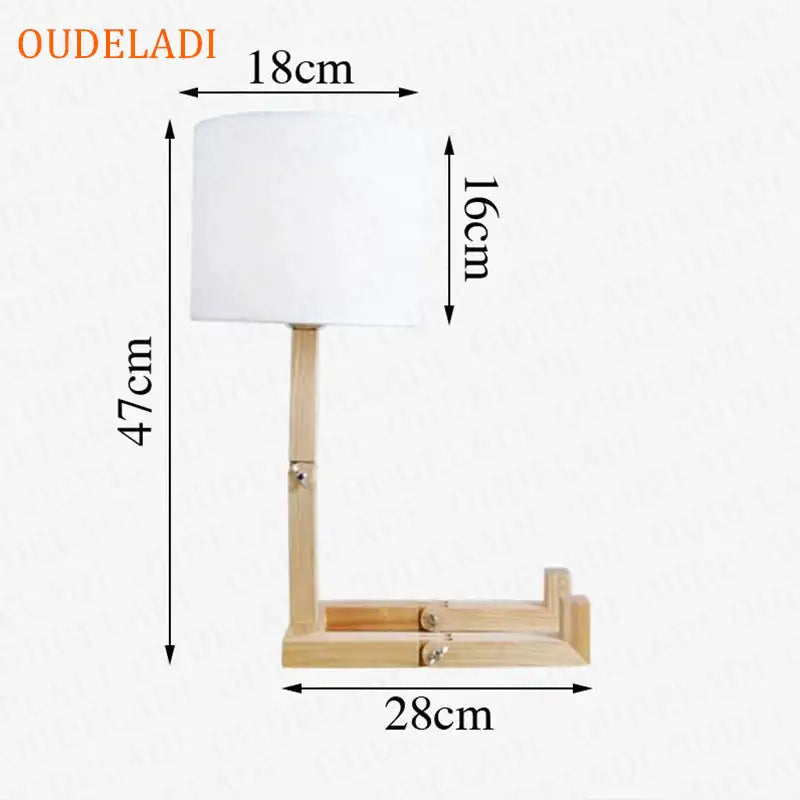 Robot Wooden Table Lamp